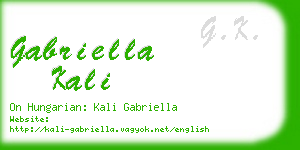 gabriella kali business card